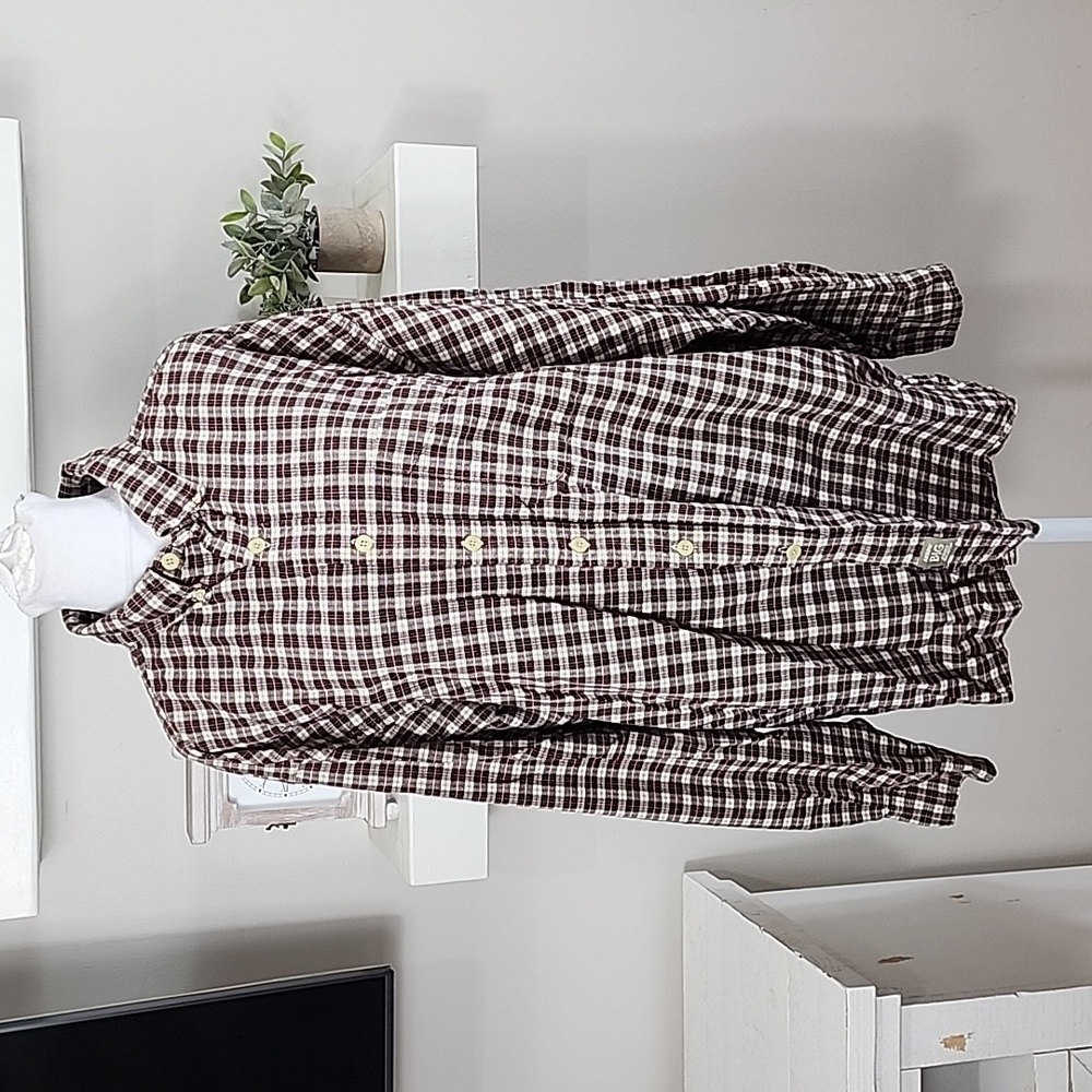 Arrow Big Oxford Button Down Plaid Shirt